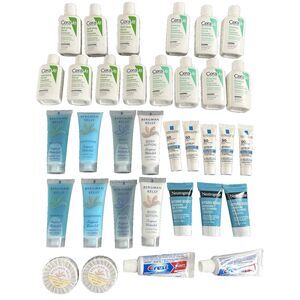 Travel Size Mixed Lot Of Essentials Shampoo Conditioner Sun Lotions Facial Wash